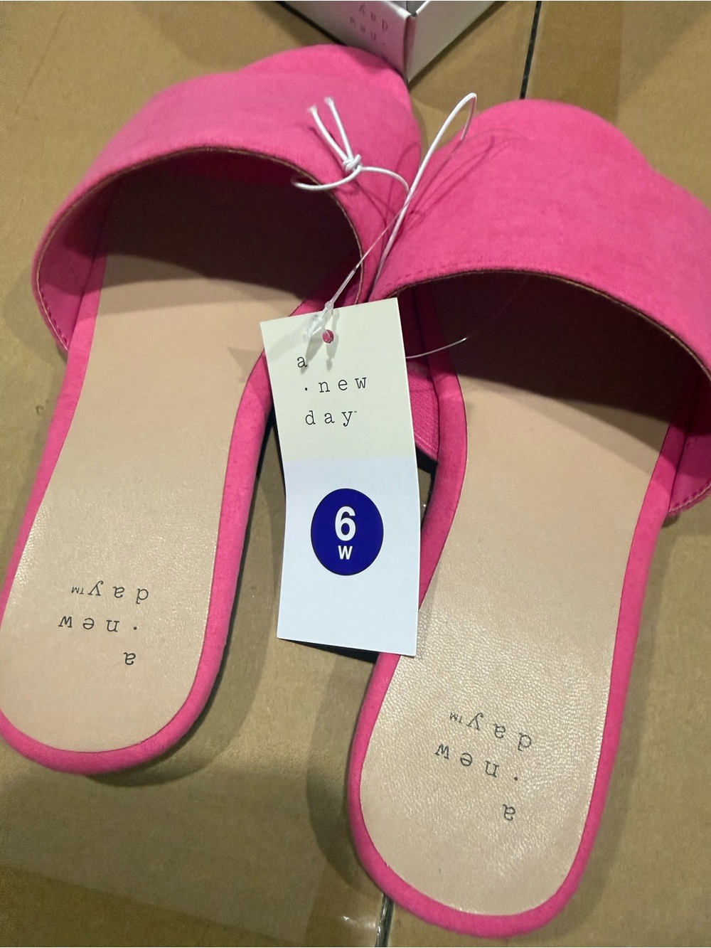a new day Hot Pink Open-Toe Slide Mules